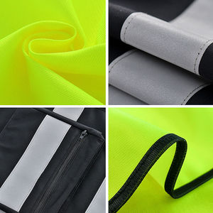 Gilet de sécurité haute visibilité avec logo personnalisé, vêtements de travail de nuit en extérieur, vêtements de sécurité réfléchissants avec réflecteur - Product Image 3