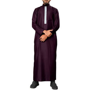 Jubba arabe pour hommes, Thobe islamique, longueur au sol, manches longues, 100% polyester, design modeste personnalisable pour l'exportation en gros - Product Image 2