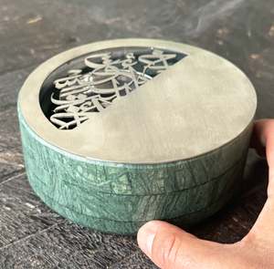 Handmade Resin Incense Burner <b>with</b> Arabic Calligraphy Design All-Season Aromatic <b>Diffuser</b> by Curio Craft - Product Image 5