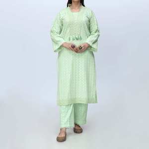 ชุดสูท chikankari ปัก2ชิ้น PS4075เดรสคลับหรูหรา - Product Image 3