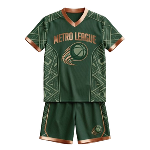 Tenues d'équipe de dodgeball personnalisées : maillots et shorts légers et respirants avec sublimation intégrale et personnalisation de la marque - Product Image 1