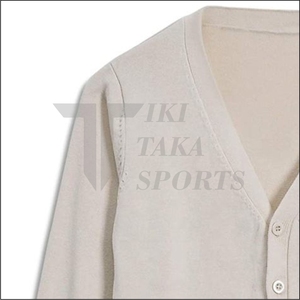 Cardigan Tiki Taka Sports d'hiver de haute qualité, anti-boulochage, respirant, séchage rapide, motif uni, col rabattu, avec poches, ODM - Product Image 2