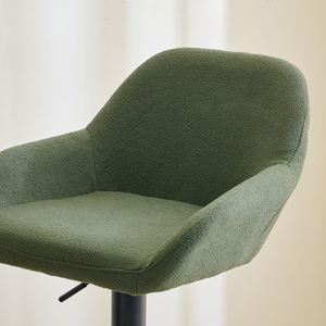 Solace Modern Green Bar Chair Counter Height <b>Stool</b> with PU <b>Leather</b> Cushion and Metal Frame Sleek Contemporary Design - Product Image 4