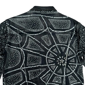 2026 New Fashion Design High Quality Men Denim <b>Jacket</b> Wholesale Price Custom Made Denim <b>Rhinestone</b> Men's <b>Jackets</b> Haus Industries - Product Image 3