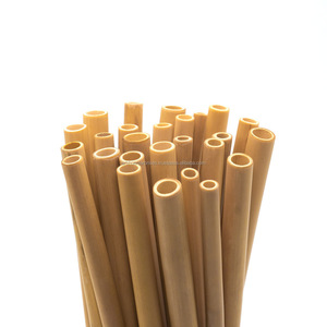 Pailles en bambou biodégradables, pailles à boire naturelles et organiques faites à la main, accessoires de cuisine écologiques en vrac - Product Image 1