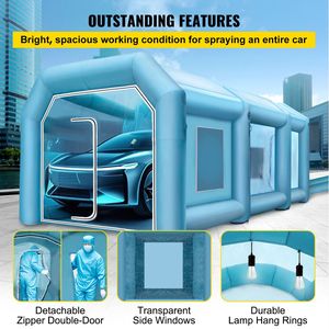 Cabina di Verniciatura Gonfiabile 29.5x19.7x13 ft con Illuminazione LED, 2 Potenti Ventilatori e Sistema di Filtraggio dell'Aria per Cottura e Verniciatura - Product Image 4
