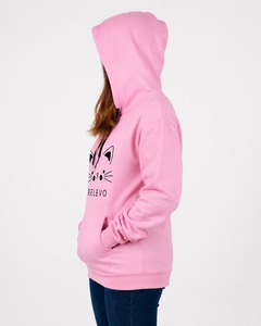 Sweat à capuche rose pour homme, personnalisable avec logo, imprimé chat, en polaire, éco-responsable, style streetwear décontracté, fabricant ODM - Product Image 5