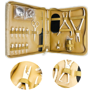 Kit d'outils professionnels en acier inoxydable pour extensions de cheveux avec pinces à micro-anneaux – Ensemble complet pour application en salon - Product Image 4