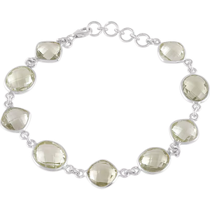 Pulsera de Amatista Verde en Plata de Ley 92.5 KLSB-20337 - Product Image 1