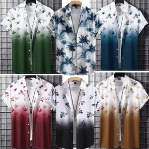 Casual Regular Fit Printed 100% Cotton Poplin ODM Mens <b>Shirts</b> Stylish Breathable Short Sleeve Summer Fashion SELF INDUSTRIES - Product Image 5
