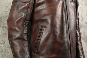Men's Vintage Distressed Genuine Cowhide Leather Motorcycle Biker <b>Jacket</b> Custom Logo Streetwear Cafe <b>Racer</b> Retro Winter <b>Jacket</b> - Product Image 3