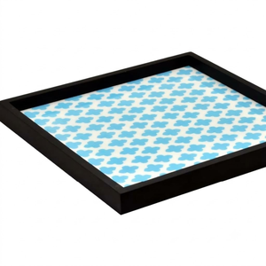 Bandeja de Servicio India de Diseño con Asas, Organizador Decorativo para Mesa de Centro, para Sala de Estar, Cocina, Comedor y Decoración del Hogar - Product Image 1