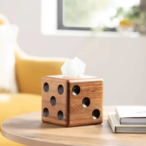 Caja de pañuelos y servilletero de madera ecológico y único de blossom craft india - Product Image 1