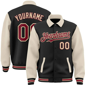 Chaquetas Varsity Unisex de Lana Gruesa para Otoño e Invierno con Cierre de Cremallera Resistente, Diseño Personalizado, Logotipo Frontal, Transpirables y de Secado Rápido - Product Image 1
