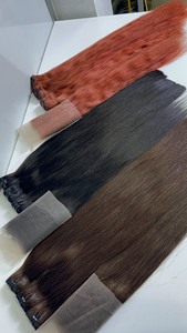 Prix d'usine pas cher Ombre 1B et Brun Foncé Couleur Os Droit Trame Cheveux Prix Double Dessiné Paquets de Cheveux Humains Longs 6-32 - Product Image 6