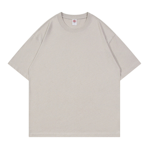 T-shirt blanc en coton surdimensionné pour homme, manches courtes, col rond, décontracté, jersey uni, design simple - Product Image 3