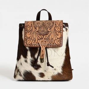 Sac à dos en cuir véritable vintage avec logo personnalisé, grande capacité, sangle réglable, sac à dos de voyage pour femmes, collège, 20-35L - Product Image 1