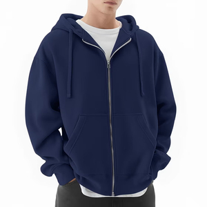 High Quality Men Oversized Zipper Hoodie <b>Fleece</b> <b>Lined</b> Casual Streetwear <b>Jacket</b> - Product Image 1