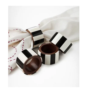 <b>Epoxy</b> Resin & Wood Napkin Ring 12 Pieces <b>Table</b> Decoration & Accessories Napkin Rings Square Shape At Cheap Price - Product Image 6