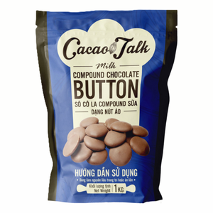Botones de Chocolate Compuesto de Primera Calidad para Galletas de Panadería, HALAL OEM/ODM, Chocolate con Leche y Cacao, 1KG, Precio al por Mayor - Product Image 1