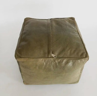 Pouf cube en cuir imperméable fait main, multicolore, style marocain, coussin de sol, repose-pieds moderne, extra doux, pour salon