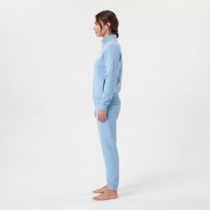 Conjunto de Sudadera con Capucha Corta y Pantalones Deportivos Cómodos con Logotipo Personalizado, Bordado y Cierre Completo para Mujer - Product Image 2