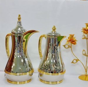 Premium beverage dispenser geometric <b>Arabic</b> pattern gold coffee pot elegant serving <b>set</b> Ramadan decor luxury <b>tea</b> flask - Product Image 2
