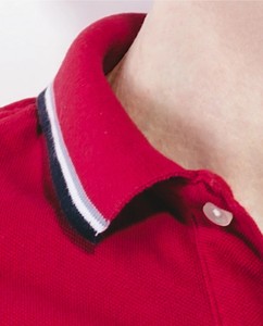 Polo en coton pour homme, col en tissu avec garnitures contrastées, patte de boutonnage 2 ou 3 boutons, manches courtes, coutures latérales - Product Image 4