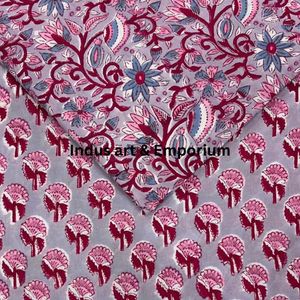 Block Print Cotton Cambric 60X60 Running Fabric Traditional Jaipuri Print Cotton Fabric - Product Image 2