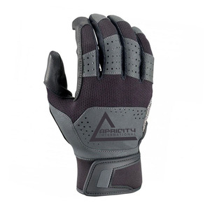 Gants de frappeur de baseball en cuir les plus vendus, noirs et gris, à doigts entiers, ajustement personnalisé, sangles réglables, légers et durables - Product Image 4