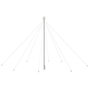 Árbol de Navidad Metálico de 16 pies con Luces LED Azules, Iluminación Festiva para Interiores y Exteriores - Product Image 3