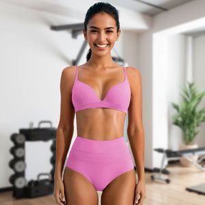 Sujetadores deportivos de cuello en V profundo para mujer, con espalda en U, estilo crop, de impacto, con relleno, tirantes, sexy, para fitness, 1 unidad/3 unidades - Product Image 3