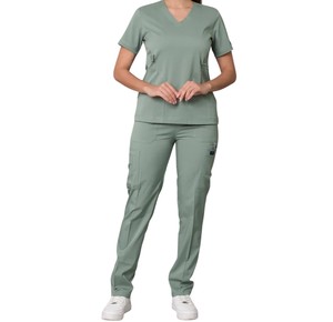 Ensemble de blouses médicales à col en V pour femmes, uniforme professionnel pour infirmières, médecins, hôpitaux et personnel de santé - Product Image 2