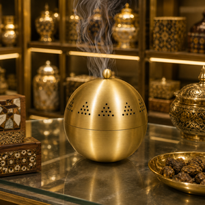 Brûleur à Bakhoor Moderne en Métal Personnalisé, Brûleur d'Encens Arabe, Mabkhara, Brûleur d'Oud, Porte-Encens au Charbon, Décoration Maison Ramadan Aïd, Cadeau - Product Image 4