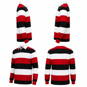 Camiseta de Rugby Casual Personalizada de Manga Larga, Fabricante de Uniformes de Rugby, Impresión Digital OEM, Camisetas Transpirables al por Mayor - Product Image 4