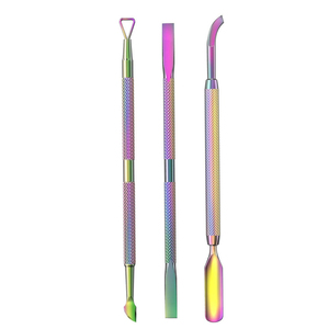 Pousse-cuticules professionnel en acier inoxydable léger et réutilisable, double usage, pour manucure et pédicure, avec logo personnalisé OEM de haute qualité - Product Image 1