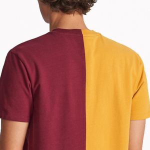 Camiseta de Hombre de Moda, Venta en Línea, Precio al por Mayor, Corte Regular, Estilo Casual, Diseño Bicolor Amarillo y Marrón - Product Image 6