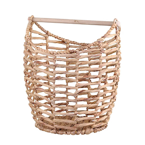 Porte-rouleau de papier toilette en jacinthe d'eau tressé à la main, panier de rangement durable en fibre naturelle pour salle de bain, vente en gros - Product Image 1