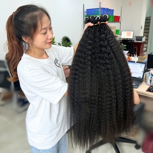 Produits les plus vendus 2026 : Extensions de cheveux vietnamiens Kinky Straight, style ondulé naturel brut, pleine épaisseur, prix de gros - Product Image 6