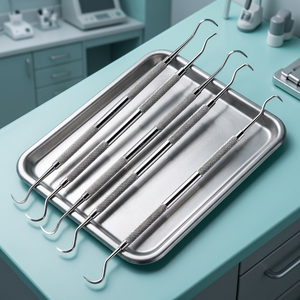 Juego de 6 Instrumentos Dentales de Acero Inoxidable para Limpieza Dental, Certificación CE - Product Image 4