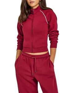 Chaqueta deportiva de mujer sin costuras, transpirable, talla grande, con cremallera completa, cuello alto, estilo bomber, para gimnasio, venta al por mayor. - Product Image 1