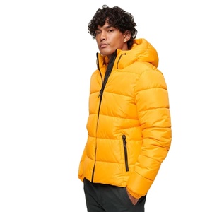 Veste d'hiver matelassée personnalisable pour homme, coupe-vent avec capuche chaude en duvet, fermeture éclair tricotée, fourrure de mouton, vêtements d'extérieur - Product Image 1