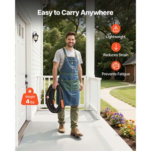 Tuyau d'arrosage de jardin en caoutchouc robuste de 25 pieds et 5/8 pouces, 4 couches, résistant à 150 PSI, pression de rupture de 600 PSI, flexible, anti-pli, pour l'extérieur - Product Image 5