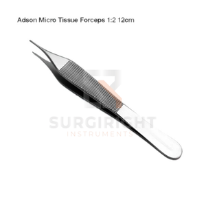 Pinzas Microquirúrgicas Adson de 12 cm, Acero Inoxidable Alemán, Instrumento Microquirúrgico con Certificación CE ISO 13485 por Blush Surgical - Product Image 4