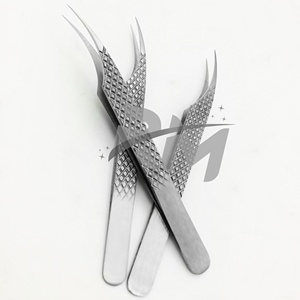 Pince à épiler de beauté RMI de haute qualité avec grip diamanté personnalisé, en acier inoxydable médical antistatique, pointue, pour cils (lot) - Product Image 3