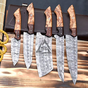 Damascus Chef <b>Knives</b> <b>Set</b> Handmade High Quality Sustainable Durable Kitchen Equipment with Unique Design Low MOQ - Product Image 6