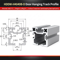 Profilé de rail coulissant en aluminium robuste Henton 4040 4042 pour équipement d'automatisation et cadre de clôture
