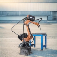 Robot de Soldadura Automático Suspendido, Robot de Soldadura Industrial sobre Riel, Brazo Robótico Industrial de 6 Ejes