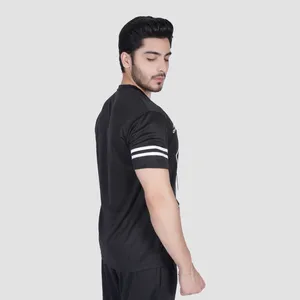 Maillot de football américain personnalisé imprimé par sublimation pour homme, col en V, manches longues, respirant, séchage rapide, vêtements de sport, manches rayées - Product Image 4