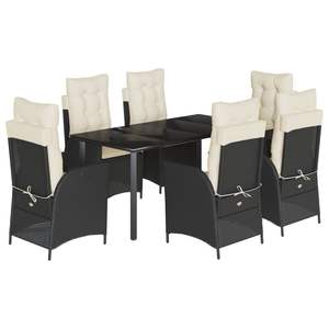 Juego de Comedor para Jardín en Blanco Crema y Negro - Product Image 2